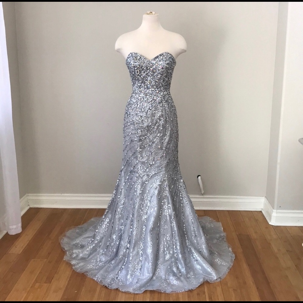 Silver sequin mermaid dress